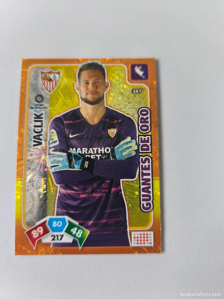 Cromos de f&uacute;tbol: ADRENALYN XL 19 20 SEVILLA VACLIK GUANTES DE ORO 387 CJA1