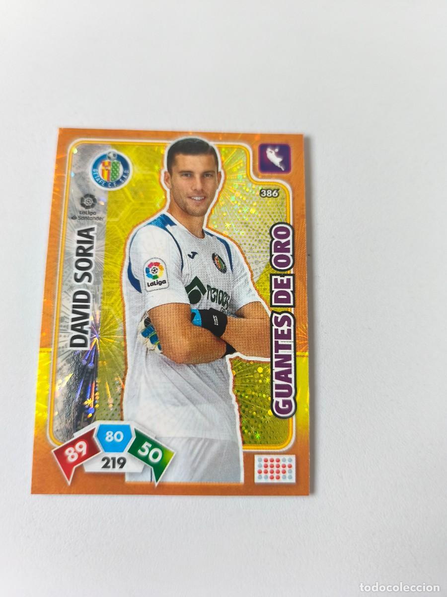 Cromos de f&uacute;tbol: ADRENALYN XL 19 20 GETAFE DAVID SORIA GUANTES DE ORO 386 CJA1