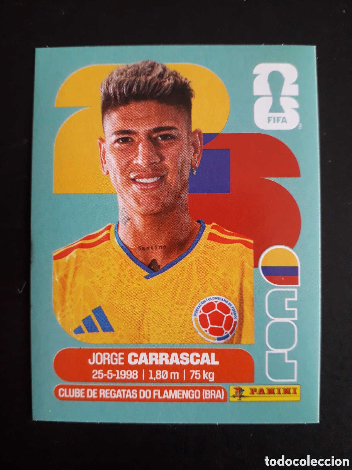 Cromos de f&uacute;tbol: CARRASCAL COLOMBIA COL 16 MUNDIAL F&Uacute;TBOL 2026 FIFA WORLD CUP PANINI SIN PEGAR PEDIDO M&Iacute;NIMO 3&euro;