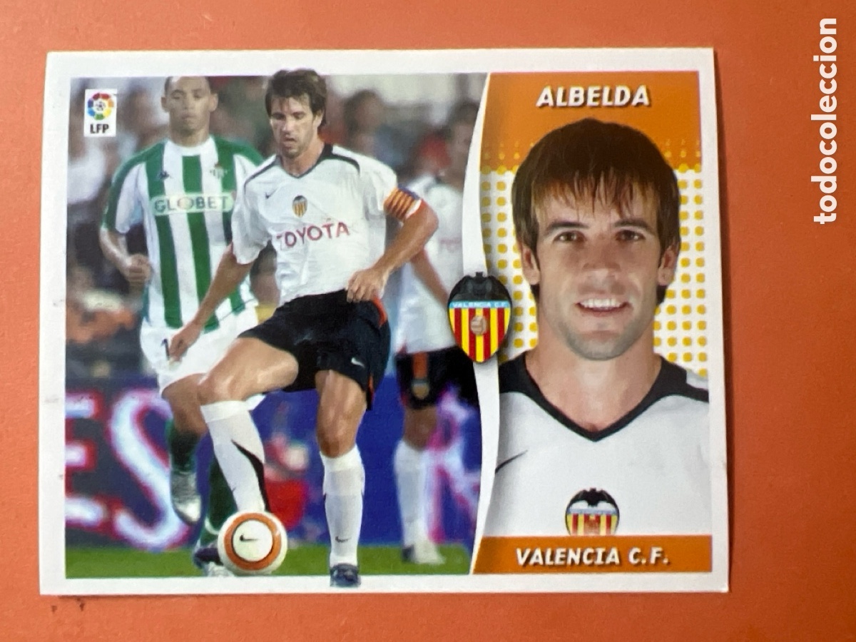 Cromos de f&uacute;tbol: A1239. Liga Este 2006-2007 2006-07 06-07 Valencia Albelda nunca pegado