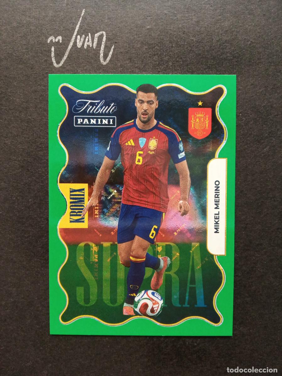 Cartes &agrave; collectionner de Football: KV 78 SUPRA VERDE MIKEL MERINO ESPA&Ntilde;A ARSENAL ⚽ PANINI &reg; TRIBUTO SELECCION ESPA&Ntilde;OLA 2026 MUNDIAL 26