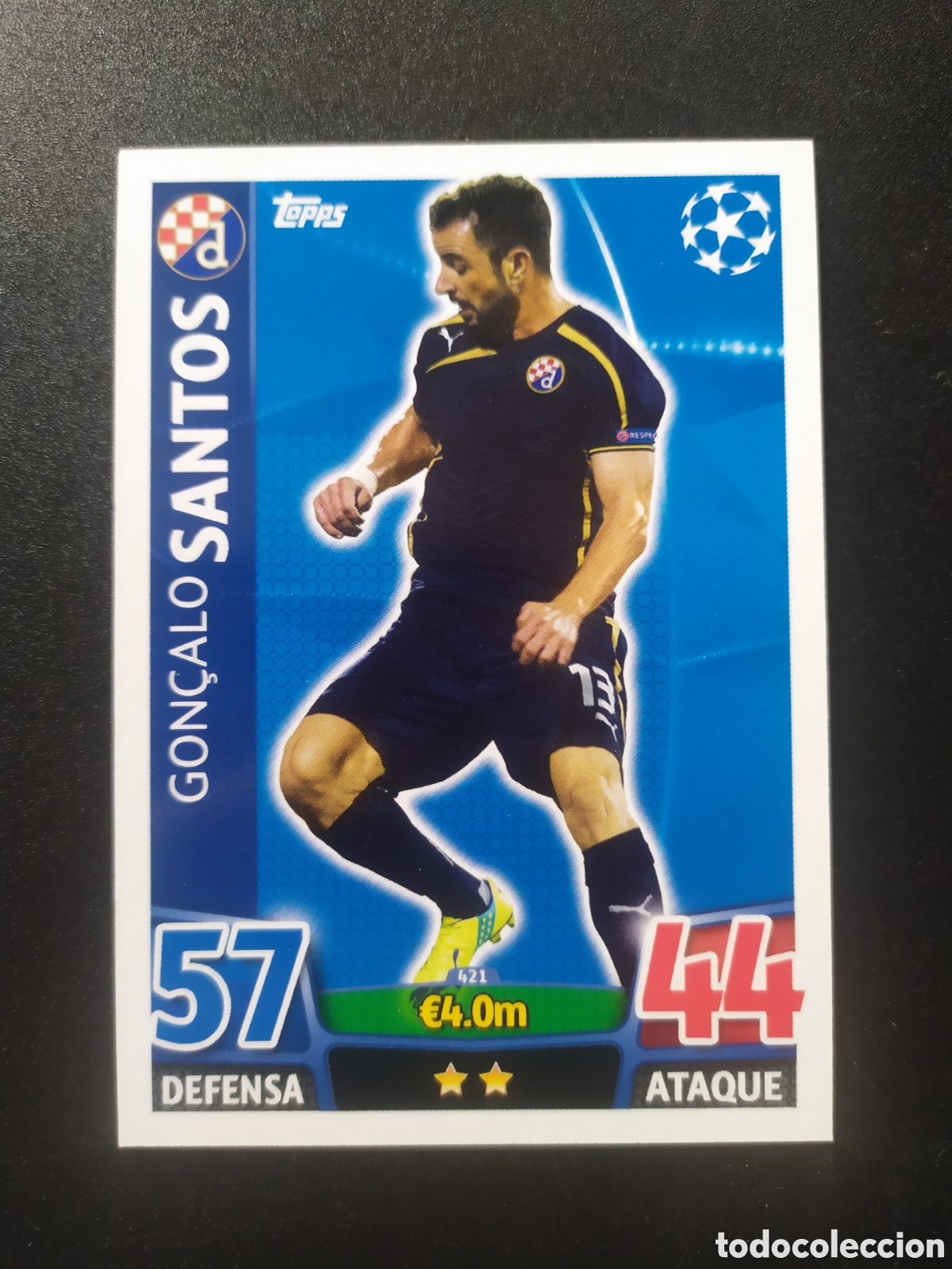 Cromos de Futebol: UEFA Champions match attax topps 2015 2016 15 16 Santos n&deg; 421 Dinamo Zagreb