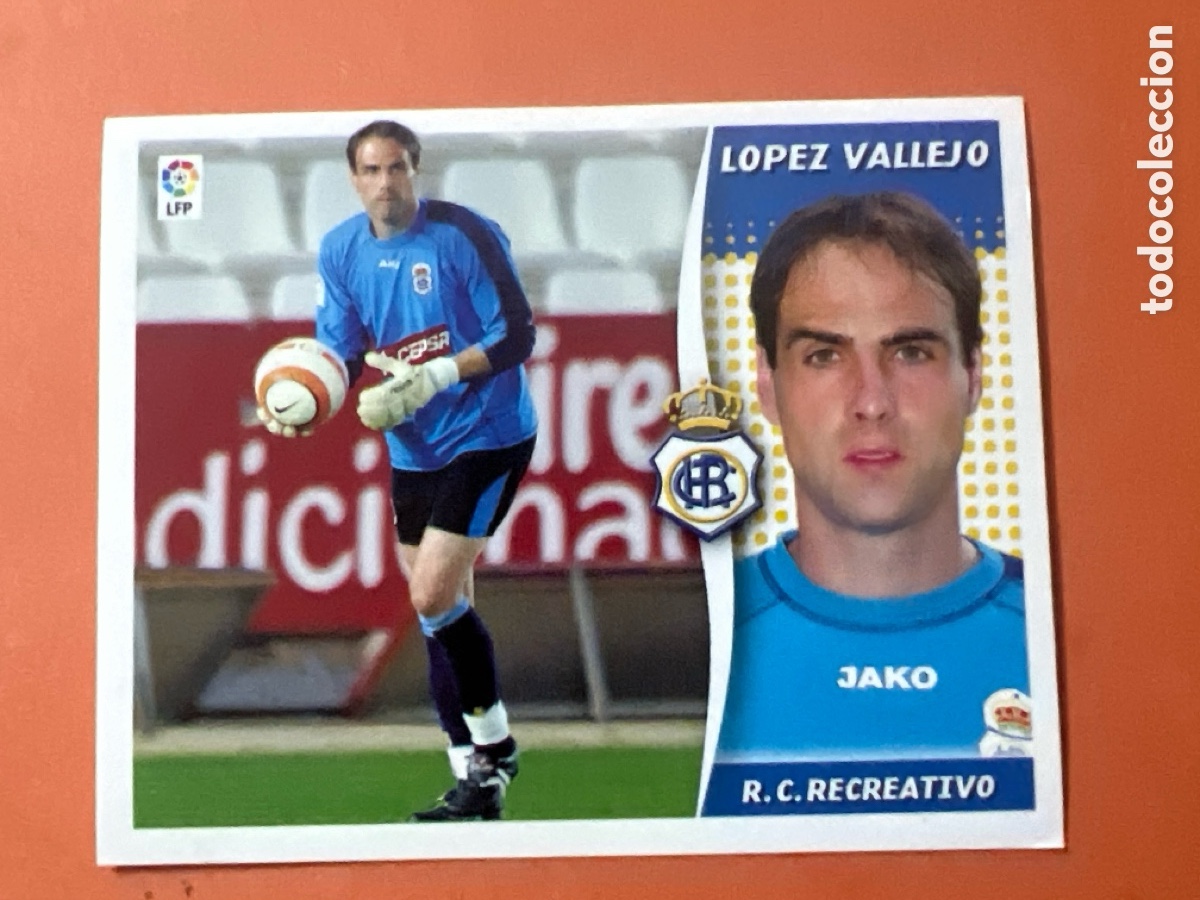 Cromos de f&uacute;tbol: LOPEZ VALLEJO RECREATIVO DE HUELVA EDICIONES ESTE 2006 2007 LIGA 06 07 NUEVO SIN PEGAR CROMO FUTBOL