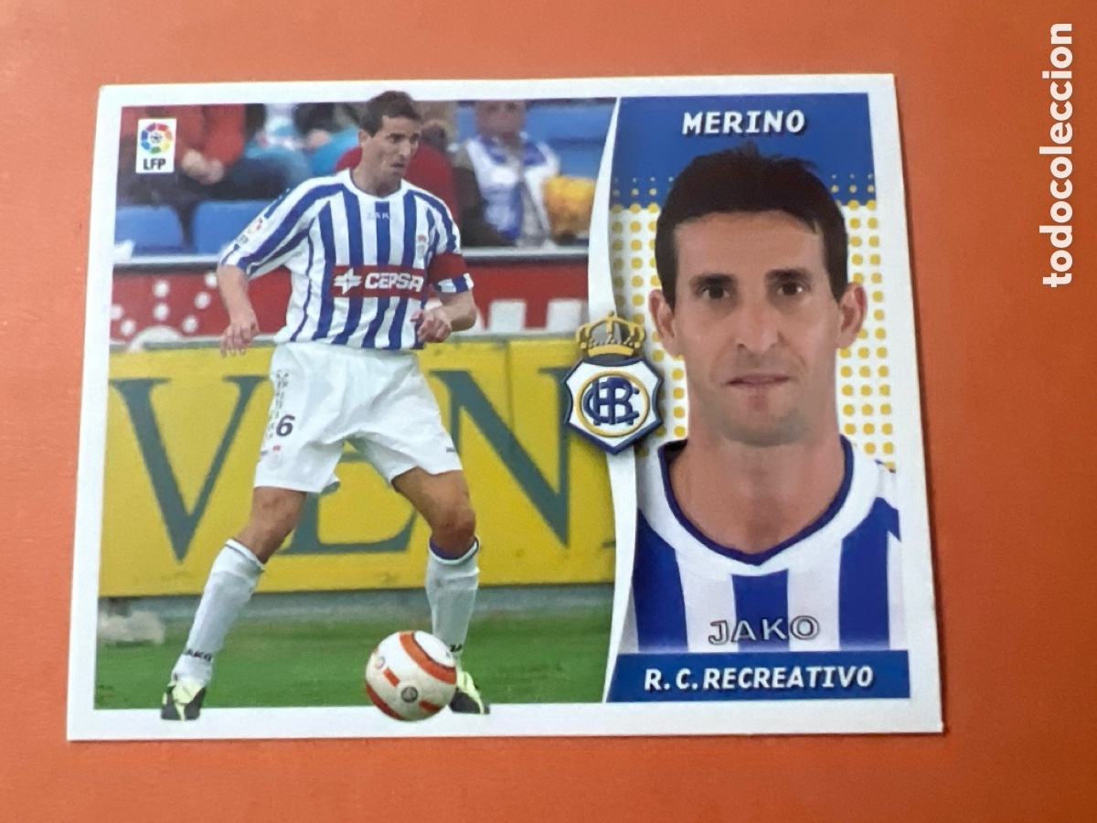 Cromos de f&uacute;tbol: A1253. MERINO RECREATIVO DE HUELVA EDICIONES ESTE 2006 2007 LIGA 06 07 SIN PEGAR CROMO FUTBOL