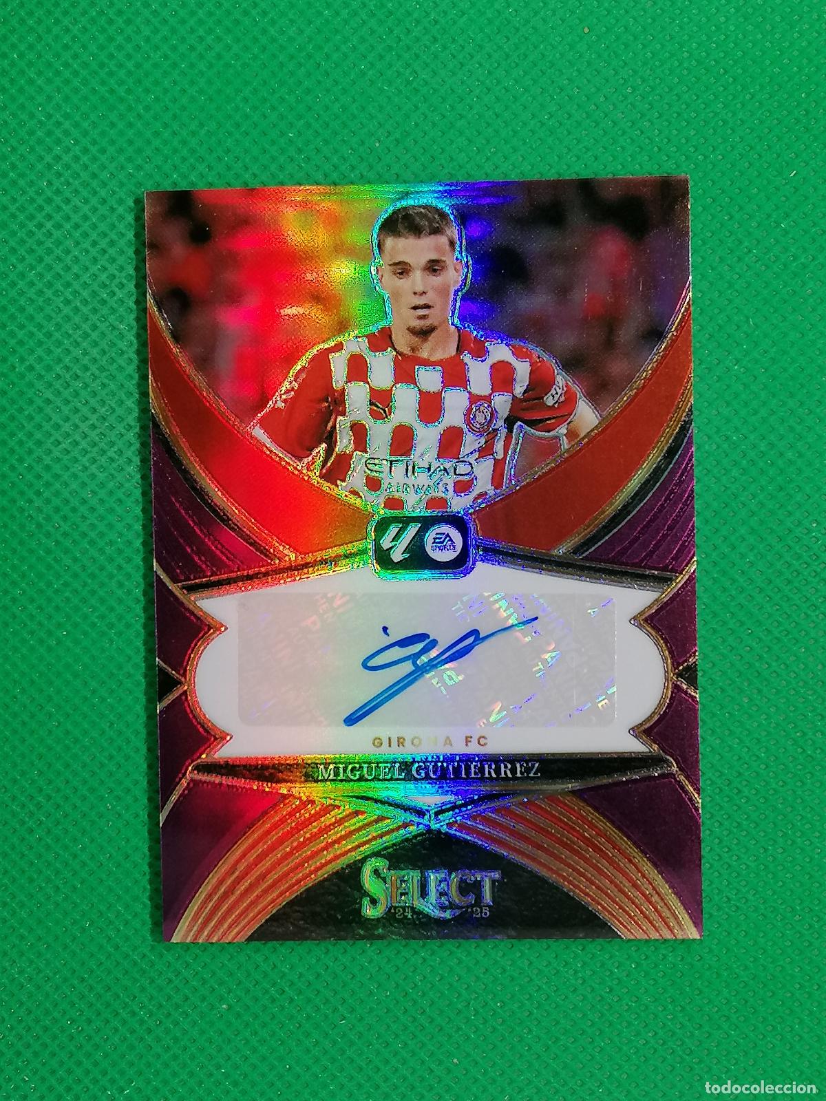 Cromos de f&uacute;tbol: MIGUEL GUTIERREZ GIRONA RED ROJO AUTO FIRMA AUTOGRAFO /49 ⚽ PAMIMI SELECT LA LIGA 2024 2025 24 25 ⚽
