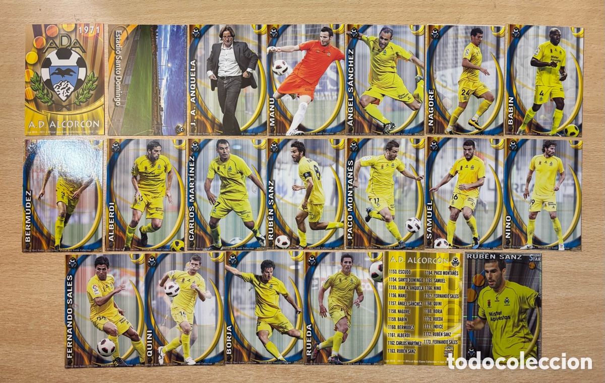 Cromos de f&uacute;tbol: 20 cromos AD Alcorc&oacute;n Mundicromo 2011 Segunda Divisi&oacute;n