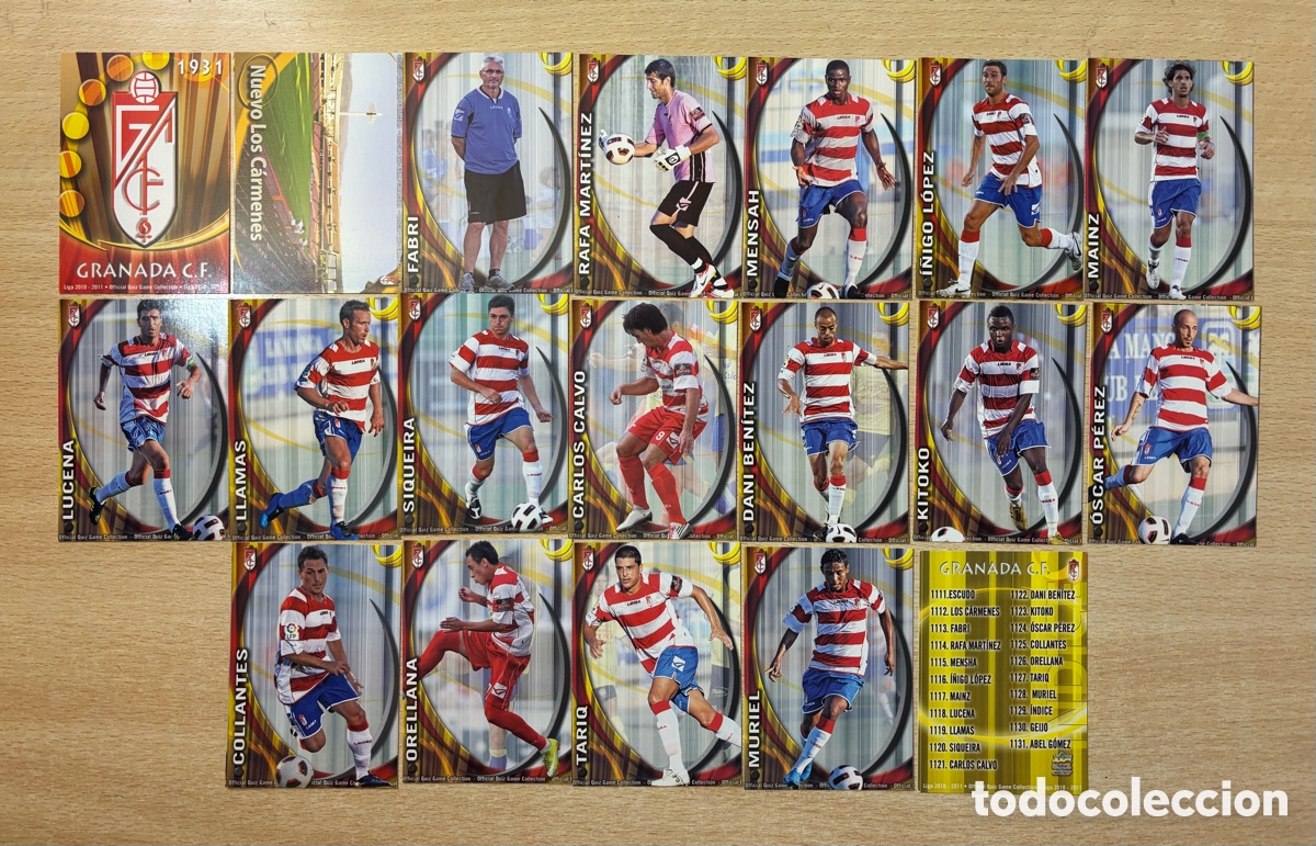Cromos de f&uacute;tbol: 19 cromos Granada C F Mundicromo 2011 Segunda Divisi&oacute;n