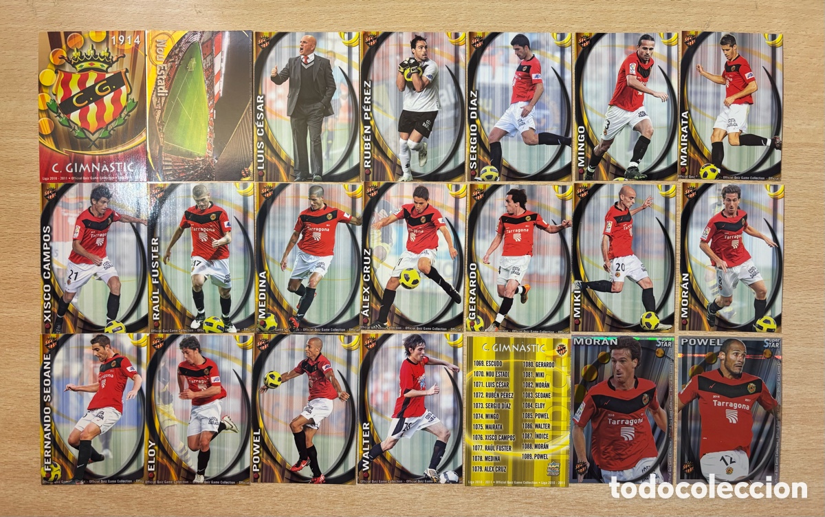 Cromos de f&uacute;tbol: 21 cromos C Gimnastic Mundicromo 2011 Segunda Divisi&oacute;n