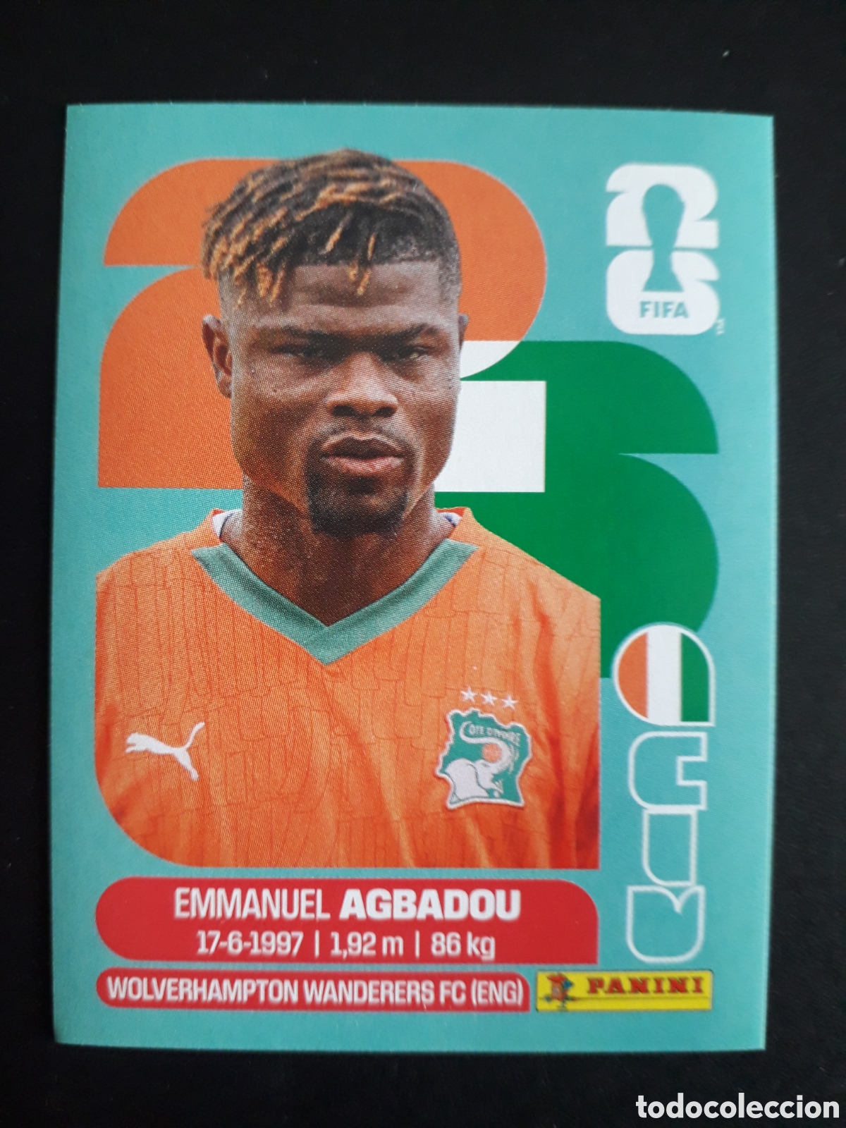 Cromos de f&uacute;tbol: AGBADOU COSTA DE MARFIL CIV 8 MUNDIAL F&Uacute;TBOL 2026 FIFA WORLD CUP PANINI SIN PEGAR PEDIDO M&Iacute;NIMO 3&euro;.
