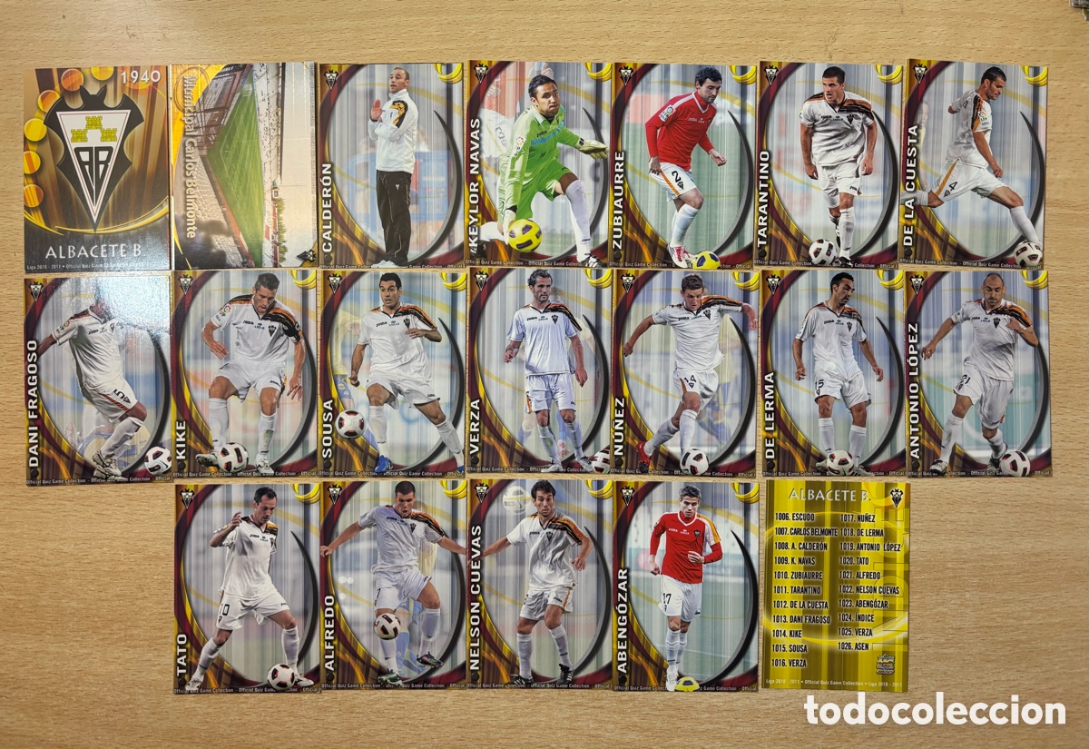 Cromos de f&uacute;tbol: 19 cromos Albacete Balompi&eacute; Mundicromo 2011 Segunda Divisi&oacute;n