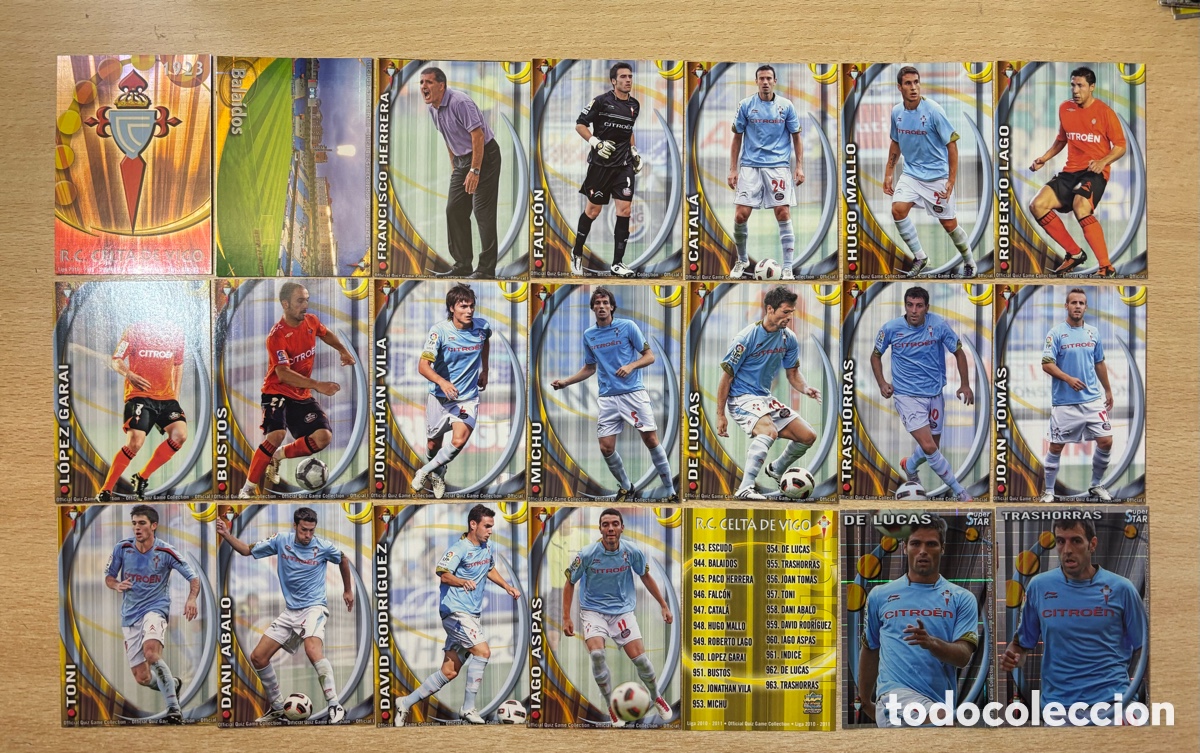 Cromos de f&uacute;tbol: 21 cromos RC Celta de Vigo Mundicromo 2011 Segunda Divisi&oacute;n