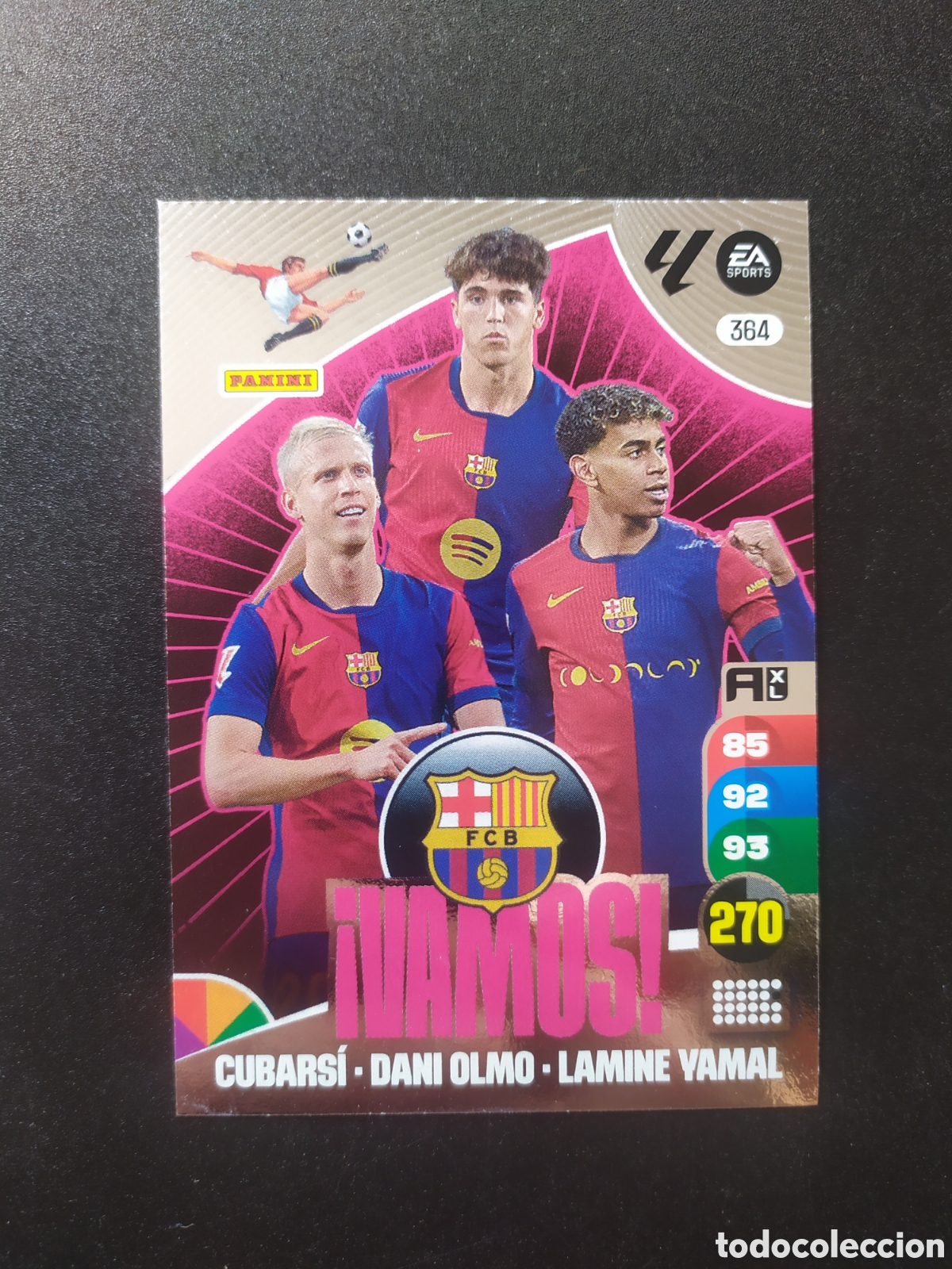 Cromos de f&uacute;tbol: Adrenalyn 2024 2025 24 25 panini Cubarsi Olmo Lamine Yamal vamos n&deg; 364 Barcelona