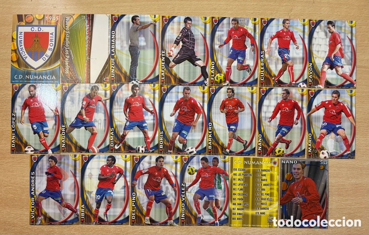 Cromos de f&uacute;tbol: 20 cromos CD Numancia Mundicromo 2011 Segunda Divisi&oacute;n