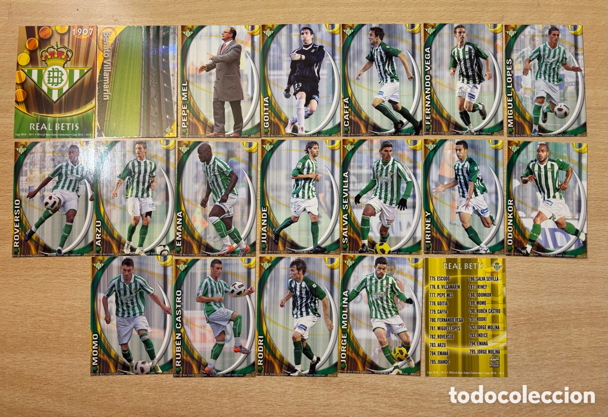 Cromos de f&uacute;tbol: 19 cromos Real Betis Mundicromo 2011 Segunda Divisi&oacute;n