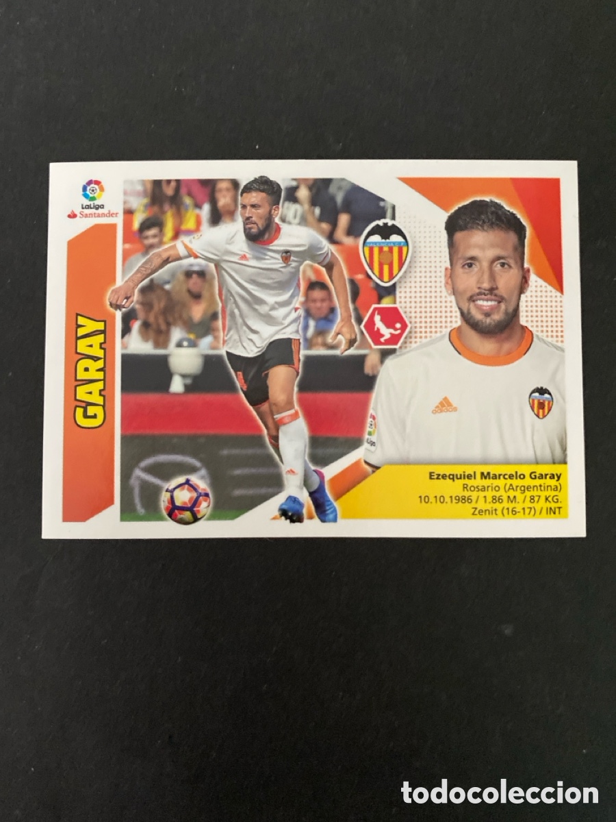 Cromos de f&uacute;tbol: Cromo liga 17/18 Valencia CF N* 5