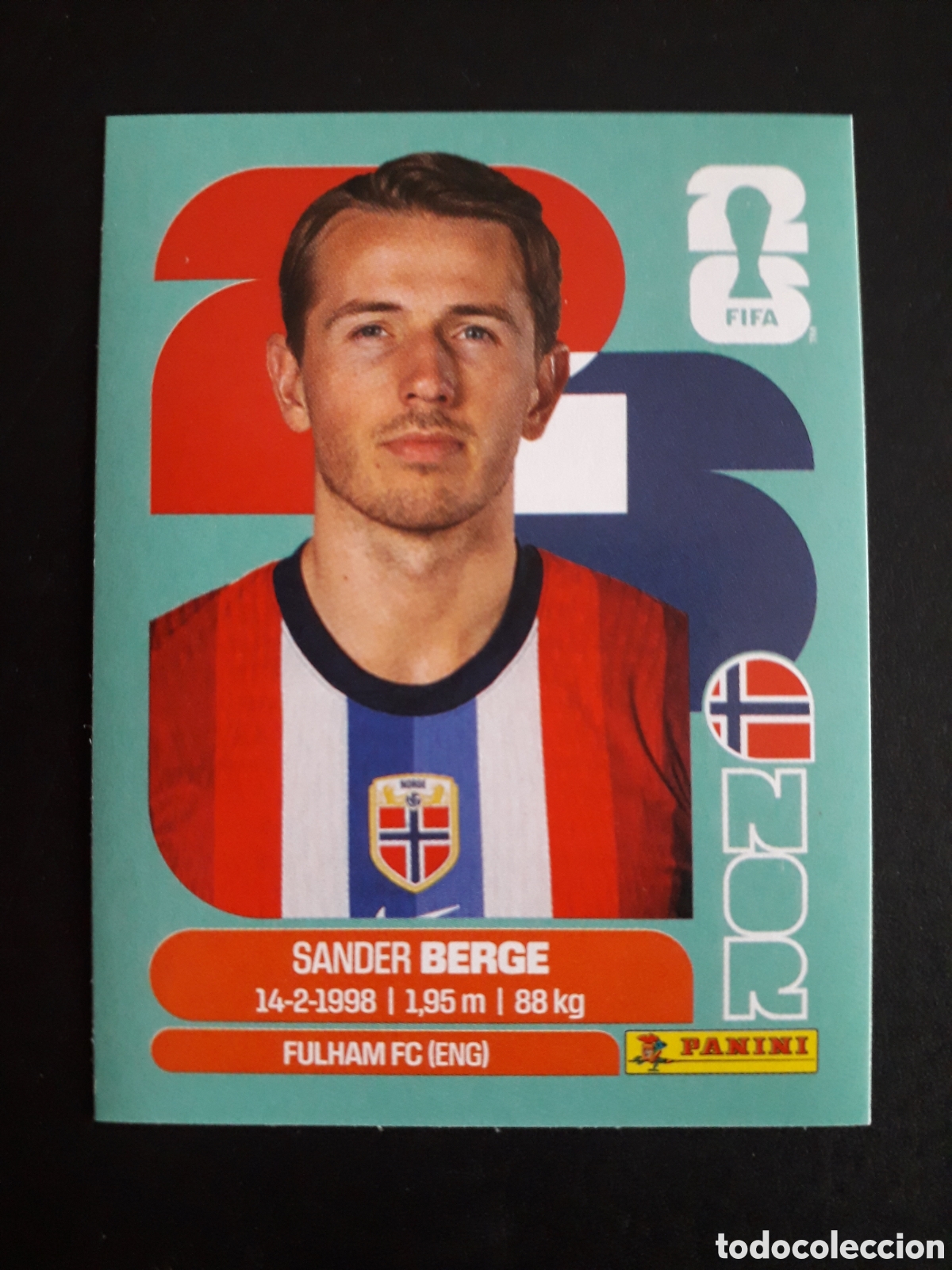 Cromos de f&uacute;tbol: BERGE NORUEGA NOR 11 MUNDIAL F&Uacute;TBOL 2026 FIFA WORLD CUP PANINI SIN PEGAR PEDIDO M&Iacute;NIMO 3&euro;