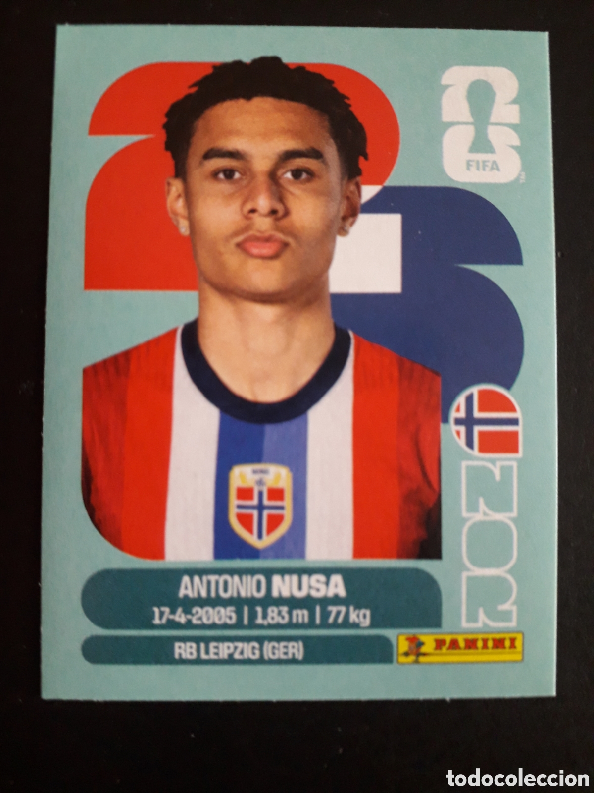 Cromos de f&uacute;tbol: NUSA NORUEGA NOR 19 MUNDIAL F&Uacute;TBOL 2026 FIFA WORLD CUP PANINI SIN PEGAR PEDIDO M&Iacute;NIMO 3&euro;
