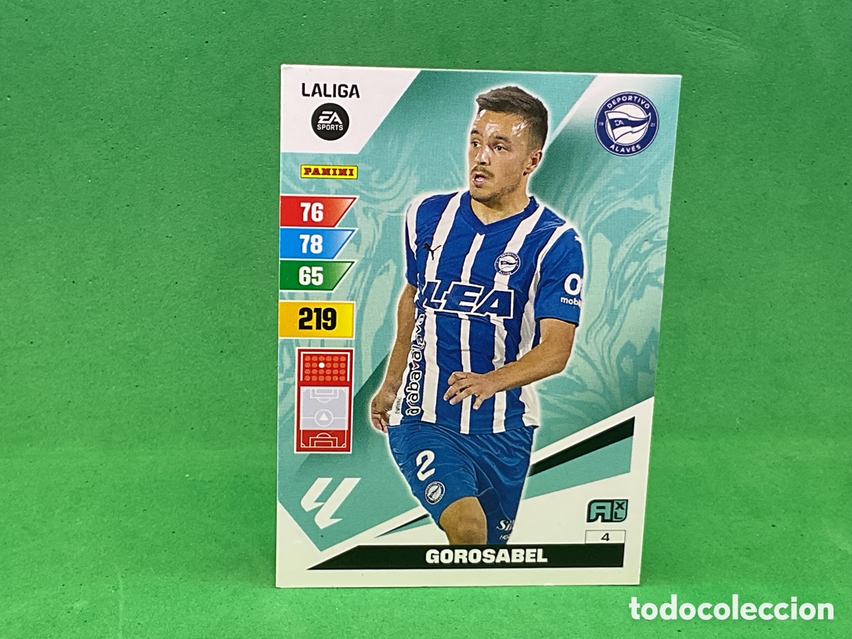 Cromos de f&uacute;tbol: N&ordm; 4. GOROSABEL . D.ALAVES LA LIGA 2023/2024. ADRENALYN XL TRADING CARD GAME. PANINI.