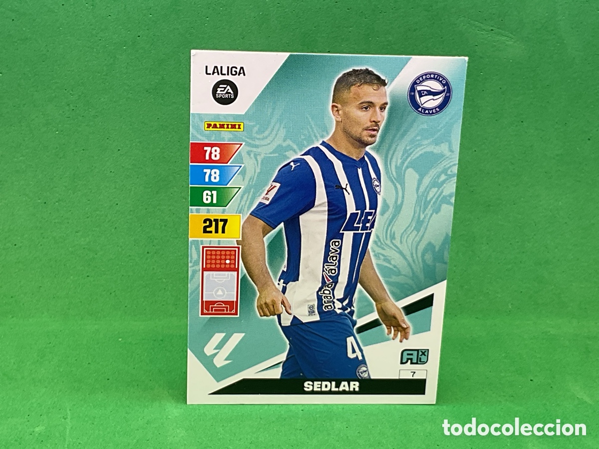 Cromos de f&uacute;tbol: N&ordm; 7. SEDLAR . D.ALAVES LA LIGA 2023/2024. ADRENALYN XL TRADING CARD GAME. PANINI.