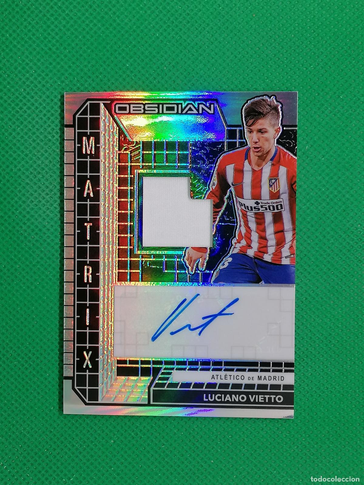 Cromos de f&uacute;tbol: LUCIANO VIETTO ATLETICO MADRID AUTO FIRMA AUTOGRAFO PATCH /149 ⚽ PANINI OBSIDIAN 20 21 2020 2021 ⚽