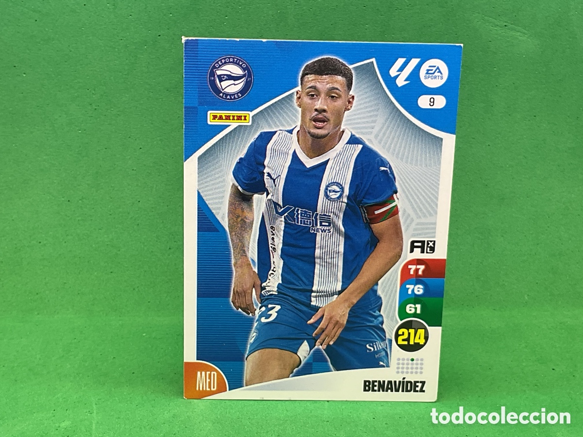Cromos de f&uacute;tbol: N&ordm; 9 . BENAVIDEZ . D.ALAVES LA LIGA 2024/2025. ADRENALYN XL TRADING CARD GAME. PANINI.