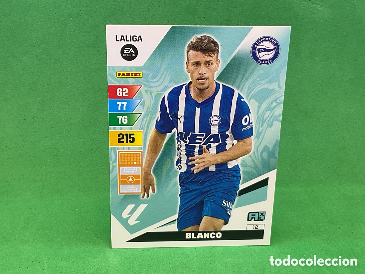 Cromos de f&uacute;tbol: N&ordm; 12. BLANCO . D.ALAVES LA LIGA 2023/2024. ADRENALYN XL TRADING CARD GAME. PANINI.
