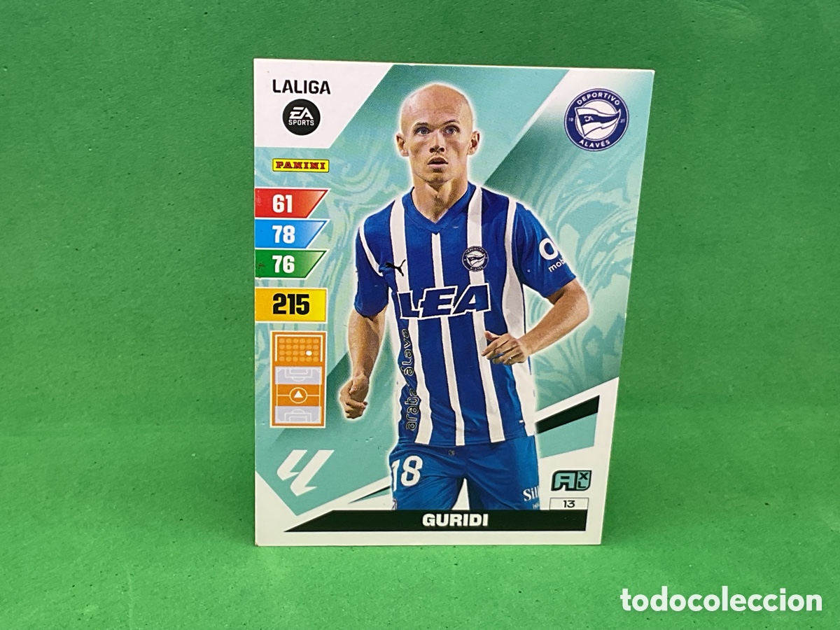 Cromos de f&uacute;tbol: N&ordm; 13. GURIDI . D.ALAVES LA LIGA 2023/2024. ADRENALYN XL TRADING CARD GAME. PANINI.