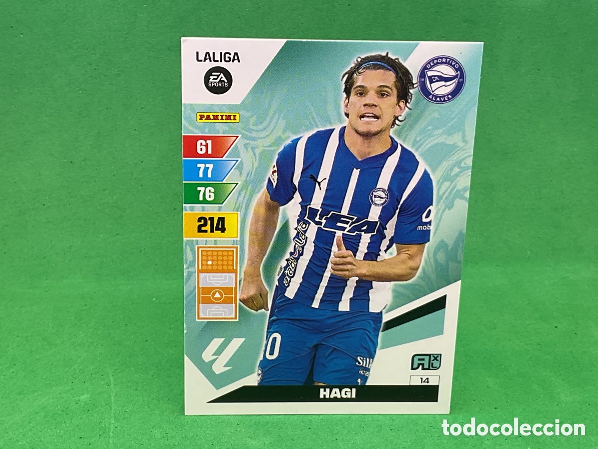 Cromos de f&uacute;tbol: N&ordm; 14. HAGI . D.ALAVES LA LIGA 2023/2024. ADRENALYN XL TRADING CARD GAME. PANINI.