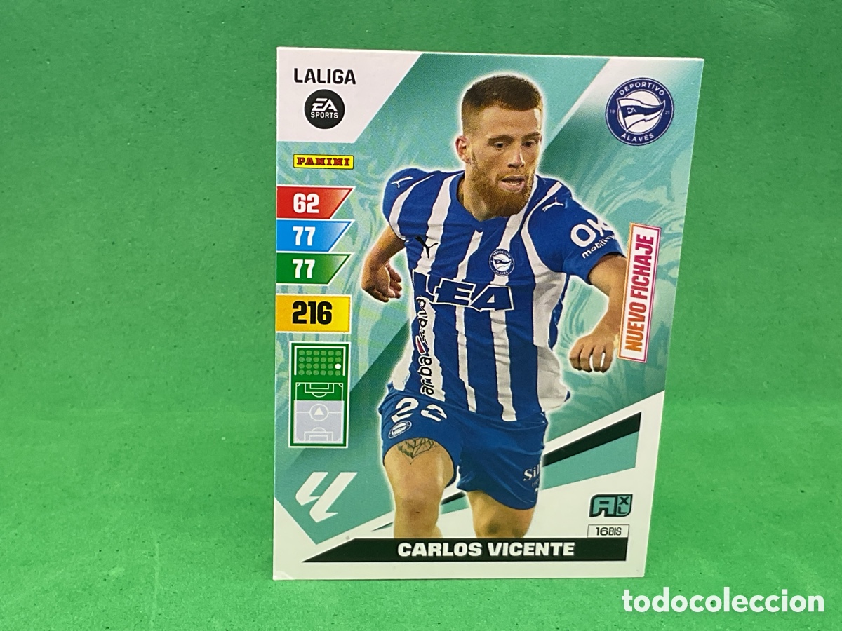 Cromos de f&uacute;tbol: N&ordm; 16 BIS CARLOS VICENTE . D.ALAVES LA LIGA 2023/2024. ADRENALYN XL TRADING CARD GAME. PANINI.