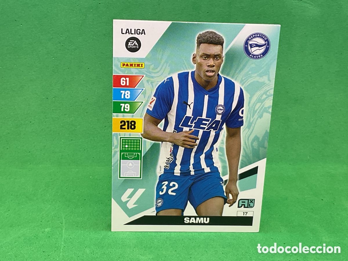 Cromos de f&uacute;tbol: N&ordm; 17 SAMU . D.ALAVES LA LIGA 2023/2024. ADRENALYN XL TRADING CARD GAME. PANINI.