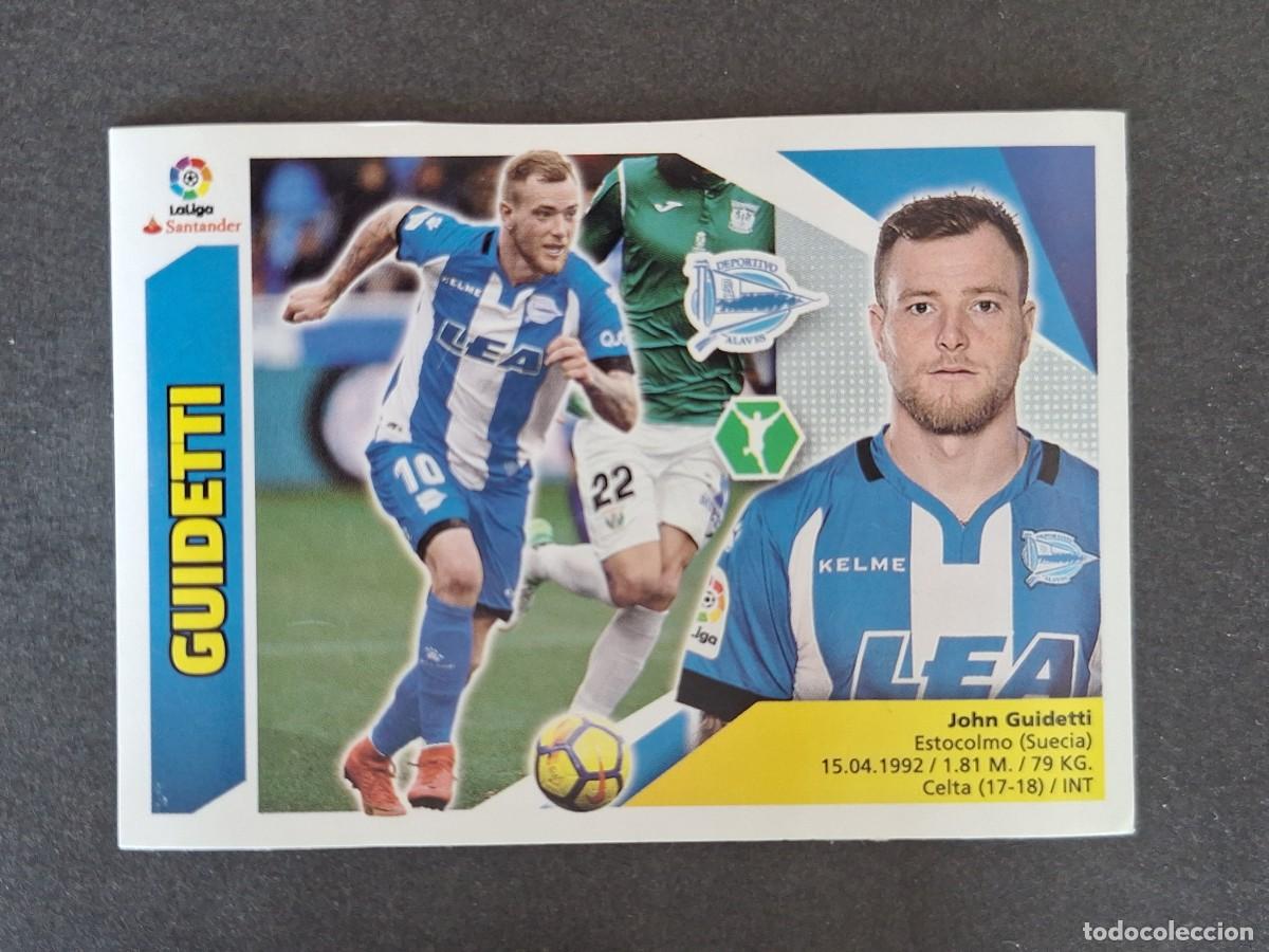 Cromos de f&uacute;tbol: L3 GUIDETTI DEPORTIVO ALAVES MERCADO INVIERNO LIGA ESTE 2017 2018 17 18 NUNCA PEGADO SIN PEGAR