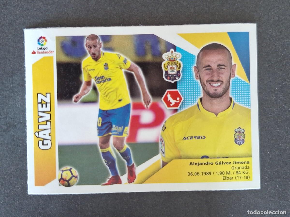 Cromos de f&uacute;tbol: L3 GALVEZ U. D. LAS PALMAS MERCADO INVIERNO LIGA ESTE 2017 2018 17 18 NUNCA PEGADO SIN PEGAR