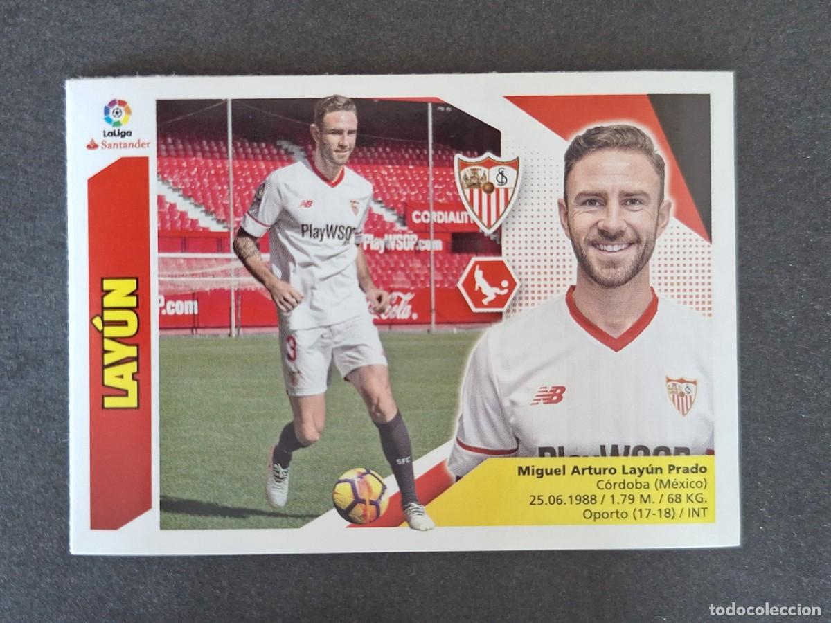 Cromos de f&uacute;tbol: L3 LAYUN SEVILLA F. C. MERCADO INVIERNO LIGA ESTE 2017 2018 17 18 NUNCA PEGADO SIN PEGAR