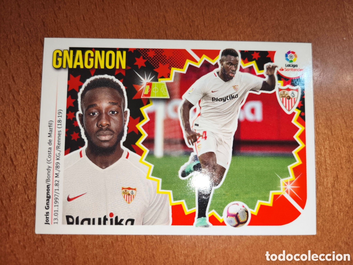 Cromos de f&uacute;tbol: Gnagnon fichaje n&deg;27 liga este 18/19 Sevilla