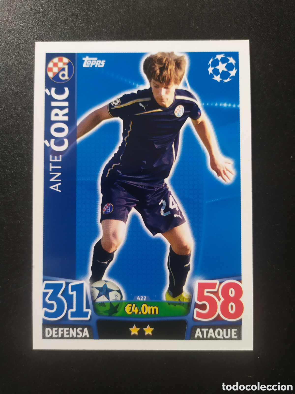 Cromos de f&uacute;tbol: UEFA Champions match attax topps 2015 2016 15 16 Coric n&deg; 422 Dinamo Zagreb