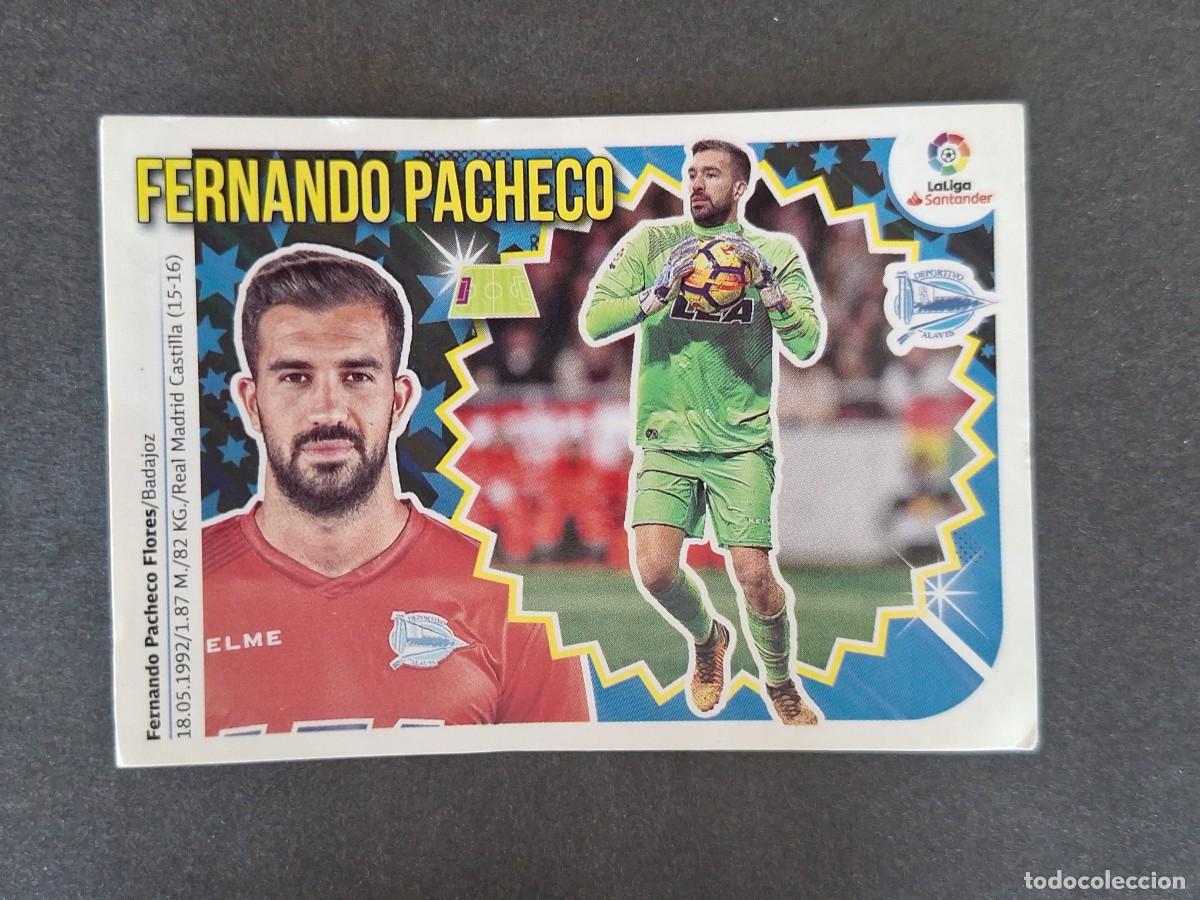 Cromos de f&uacute;tbol: L1 FERNANDO PACHECO DEPORTIVO ALAVES LIGA ESTE 2018 2019 18 19 NUNCA PEGADO SIN PEGAR
