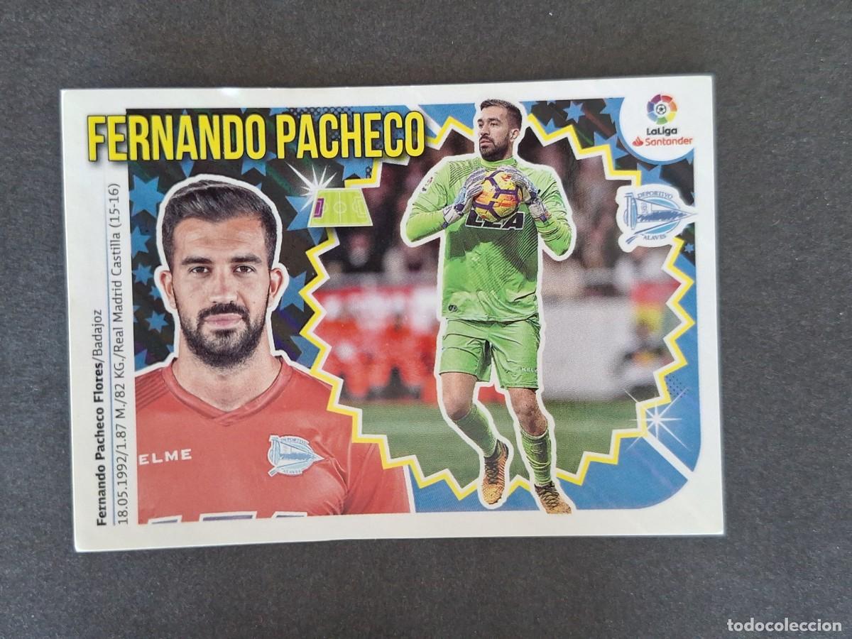 Cromos de f&uacute;tbol: L1 FERNANDO PACHECO DEPORTIVO ALAVES LIGA ESTE 2018 2019 18 19 NUNCA PEGADO SIN PEGAR