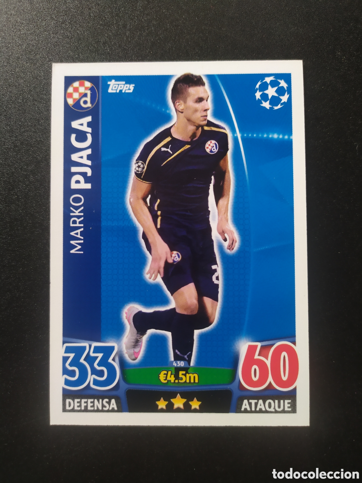 Cromos de f&uacute;tbol: UEFA Champions match attax topps 2015 2016 15 16 Pjaca n&deg; 430 Dinamo Zagreb