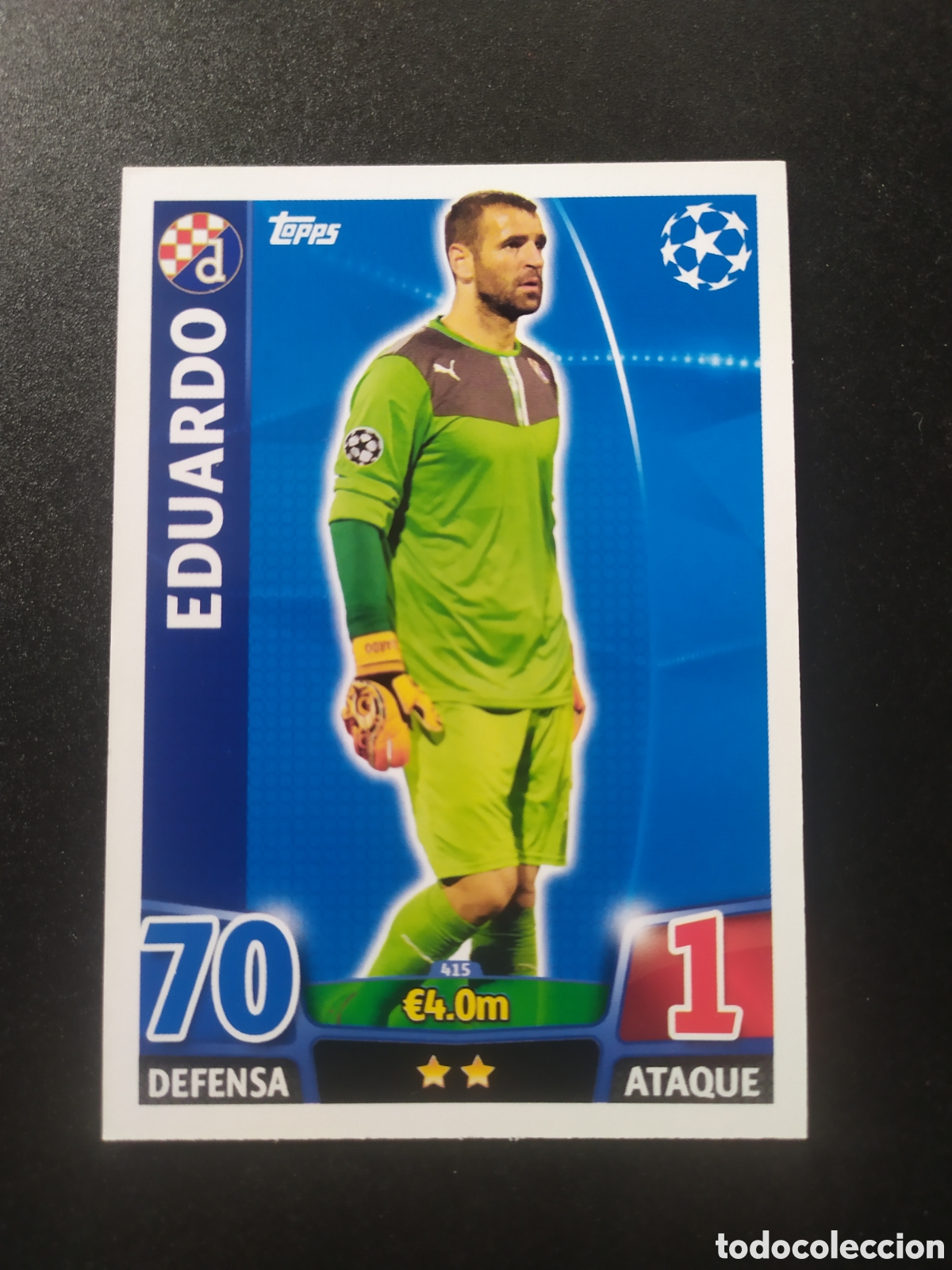 Cromos de f&uacute;tbol: UEFA Champions match attax topps 2015 2016 15 16 Eduardo n&deg; 415 Dinamo Zagreb