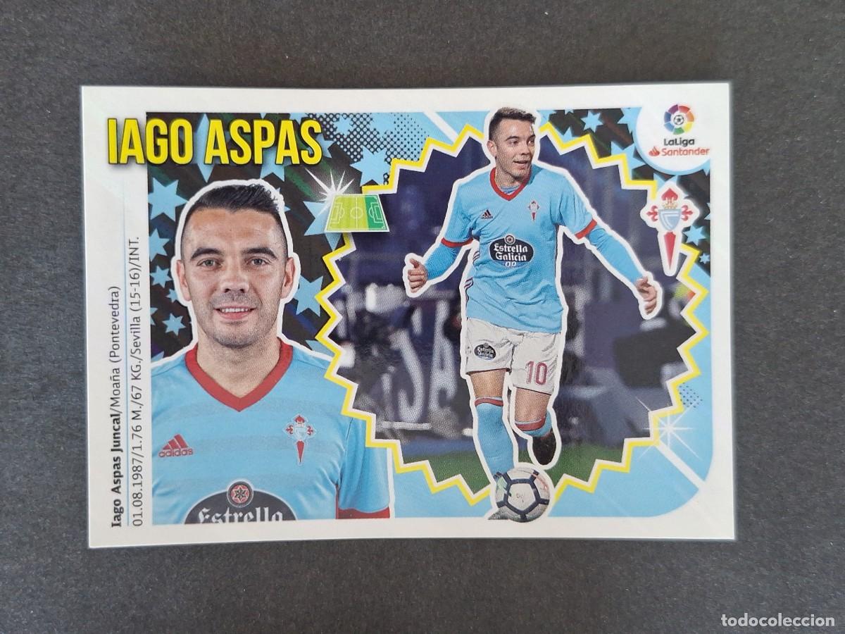 Cromos de f&uacute;tbol: L1 IAGO ASPAS CELTA DE VIGO LIGA ESTE 2018 2019 18 19 NUNCA PEGADO SIN PEGAR
