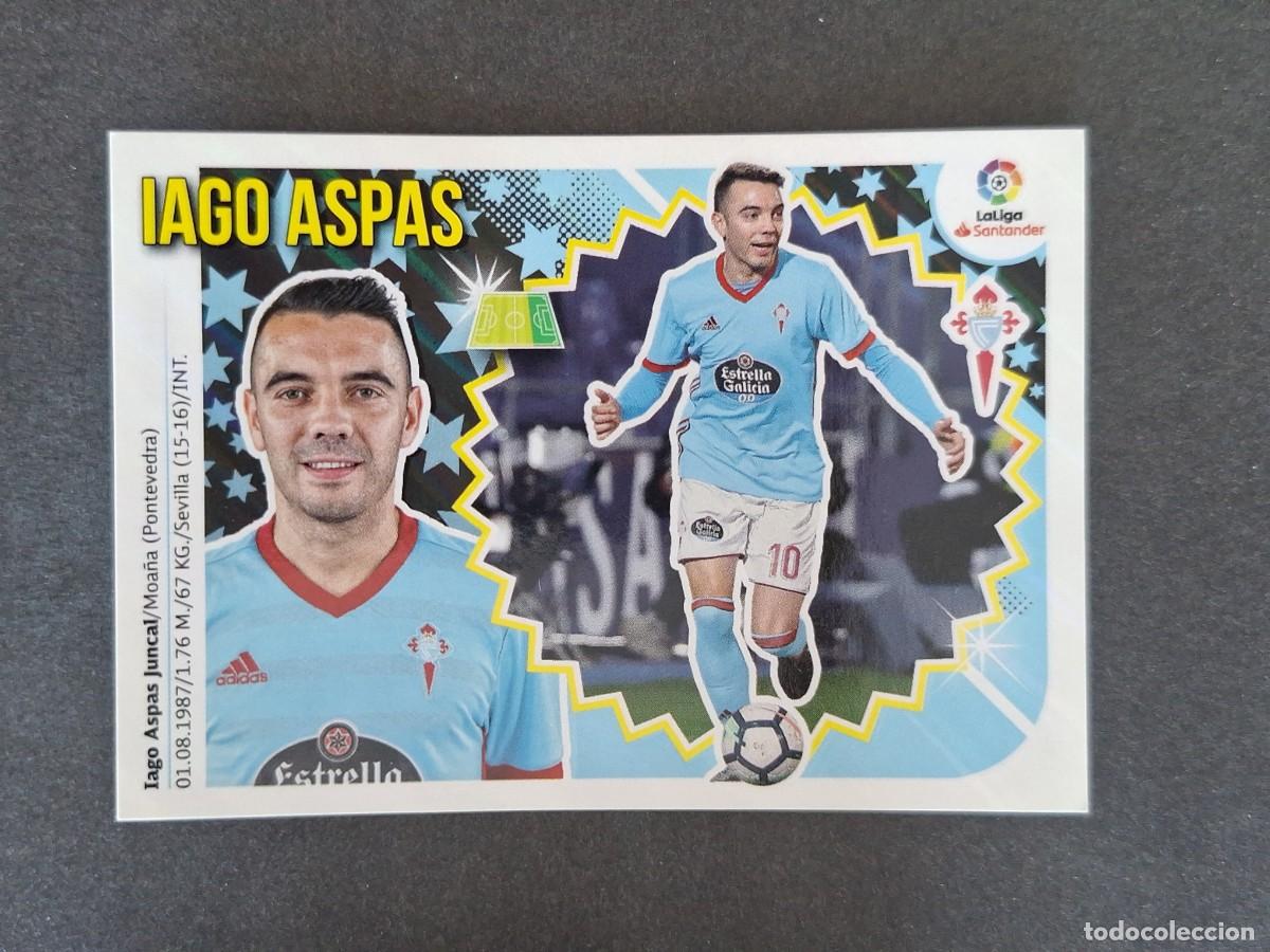 Cromos de f&uacute;tbol: L1 IAGO ASPAS CELTA DE VIGO LIGA ESTE 2018 2019 18 19 NUNCA PEGADO SIN PEGAR