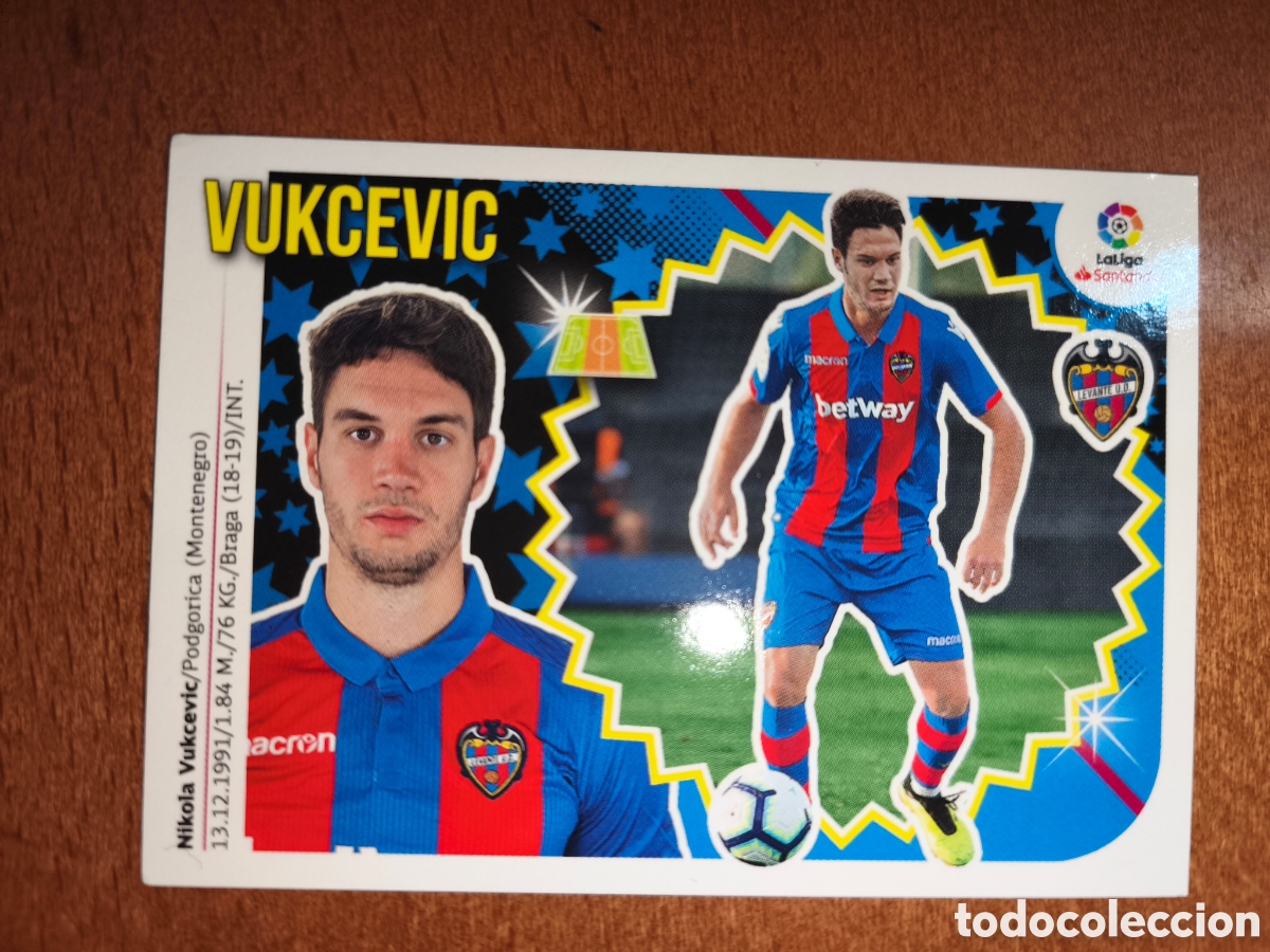 Cromos de f&uacute;tbol: Vukcevic fichaje n&deg;51 liga este 18/19 Levante