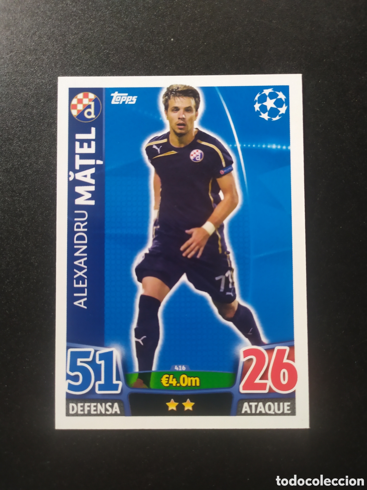 Cromos de f&uacute;tbol: UEFA Champions match attax topps 2015 2016 15 16 Matel n&deg; 416 Dinamo Zagreb