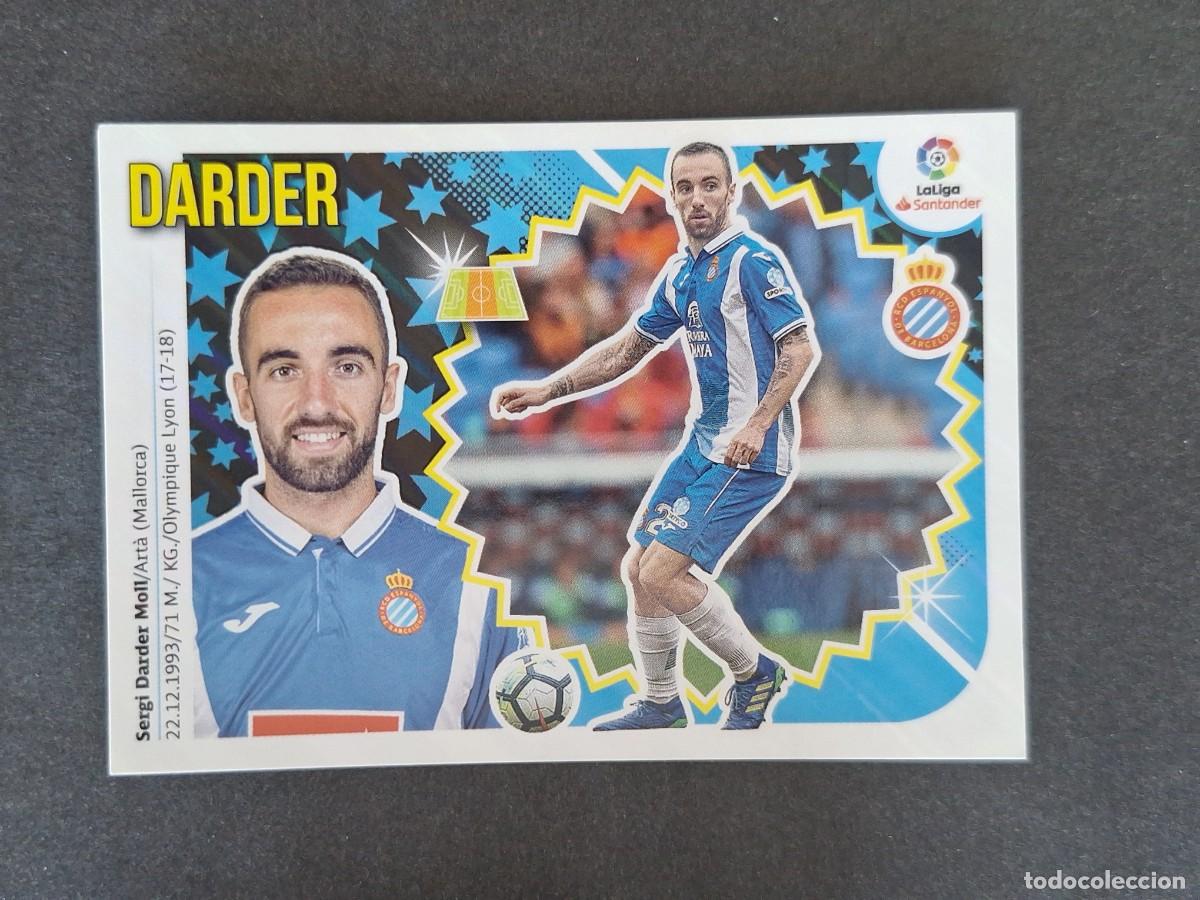 Cromos de f&uacute;tbol: L1 DARDER R. C. D. ESPA&Ntilde;OL LIGA ESTE 2018 2019 18 19 NUNCA PEGADO SIN PEGAR