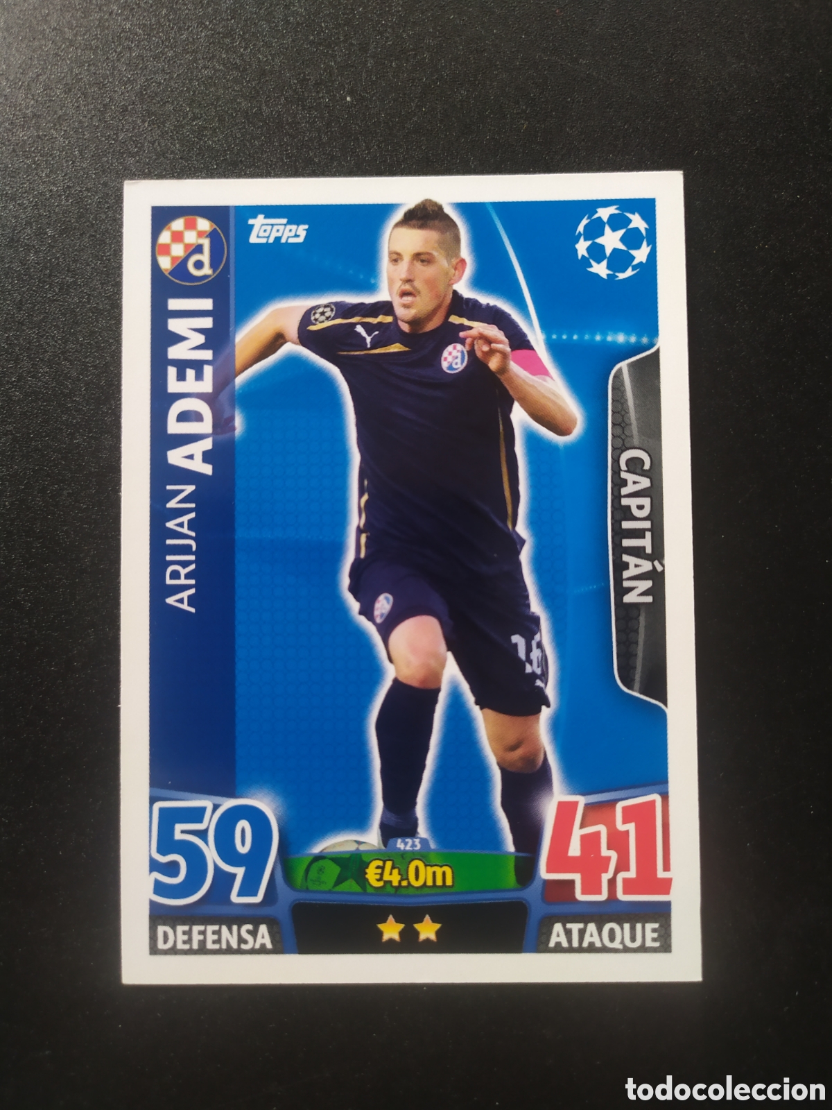 Cromos de f&uacute;tbol: UEFA Champions match attax topps 2015 2016 15 16 Ademi n&deg; 423 Dinamo Zagreb