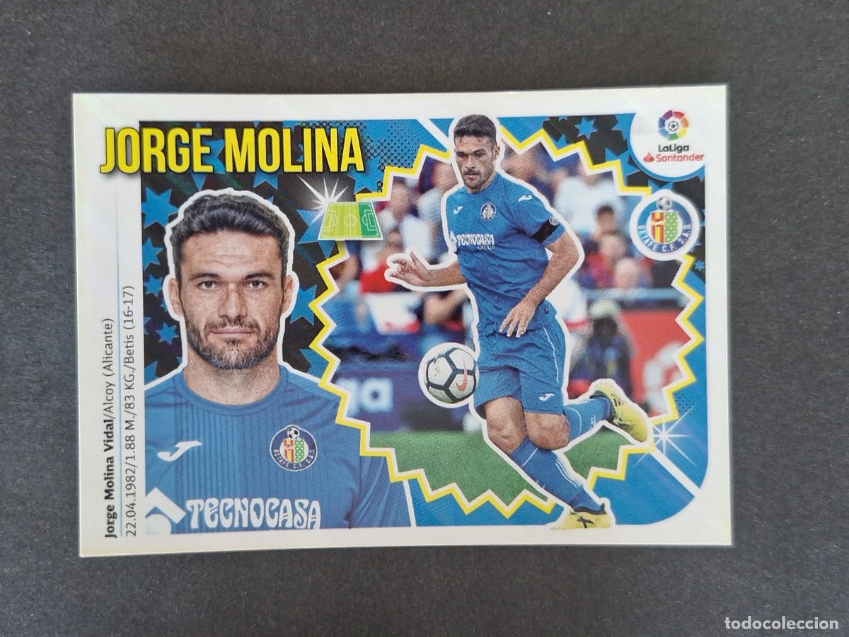 Cromos de f&uacute;tbol: L1 JORGE MOLINA GETAFE C. F. LIGA ESTE 2018 2019 18 19 NUNCA PEGADO SIN PEGAR
