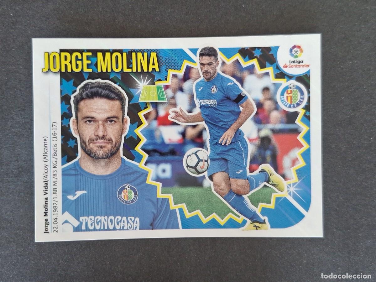Cromos de f&uacute;tbol: L1 JORGE MOLINA GETAFE C. F. LIGA ESTE 2018 2019 18 19 NUNCA PEGADO SIN PEGAR