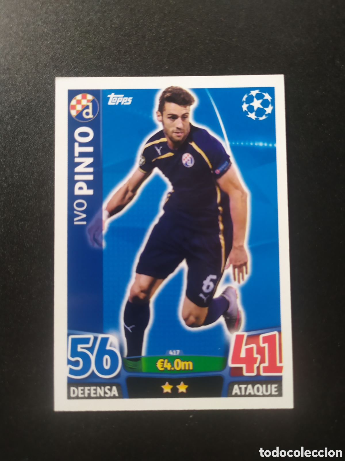Cromos de f&uacute;tbol: UEFA Champions match attax topps 2015 2016 15 16 Pinto n&deg; 417 Dinamo Zagreb