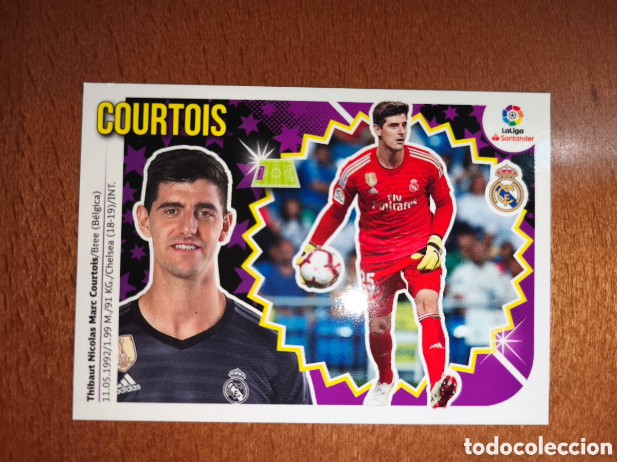 Cromos de f&uacute;tbol: Courtois fichaje n&deg;59 liga este 18/19 Real Madrid
