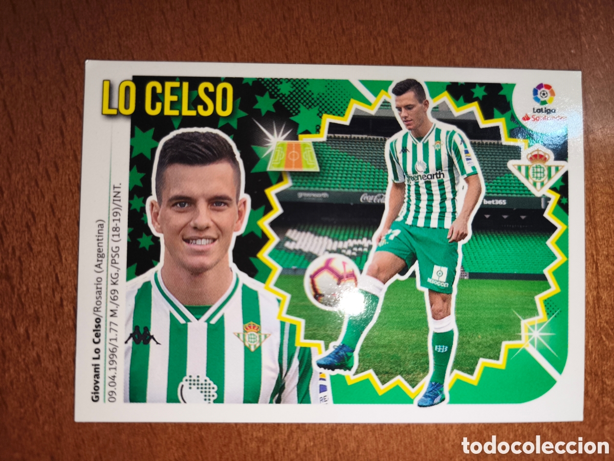 Cromos de f&uacute;tbol: Lo Celso fichaje n&deg;64 liga este 18/19 Real Betis